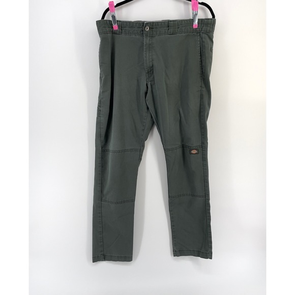 Dickies Skinny Straight Leg Utility Work Pants Mens 34x31 Olive Green Menswear - Picture 1 of 11